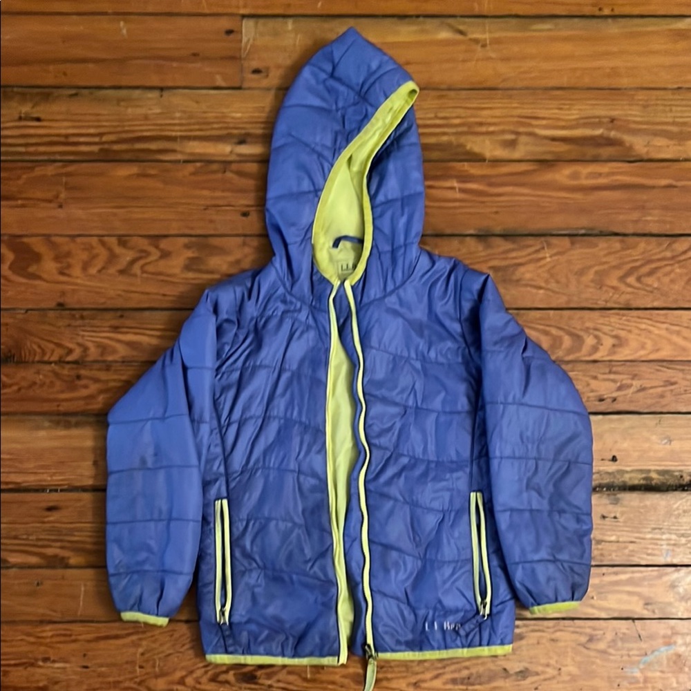Blue and Green Hooded Jacket